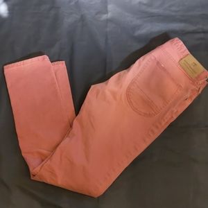 Coral Colored Skinny Jeans